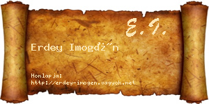 Erdey Imogén névjegykártya
